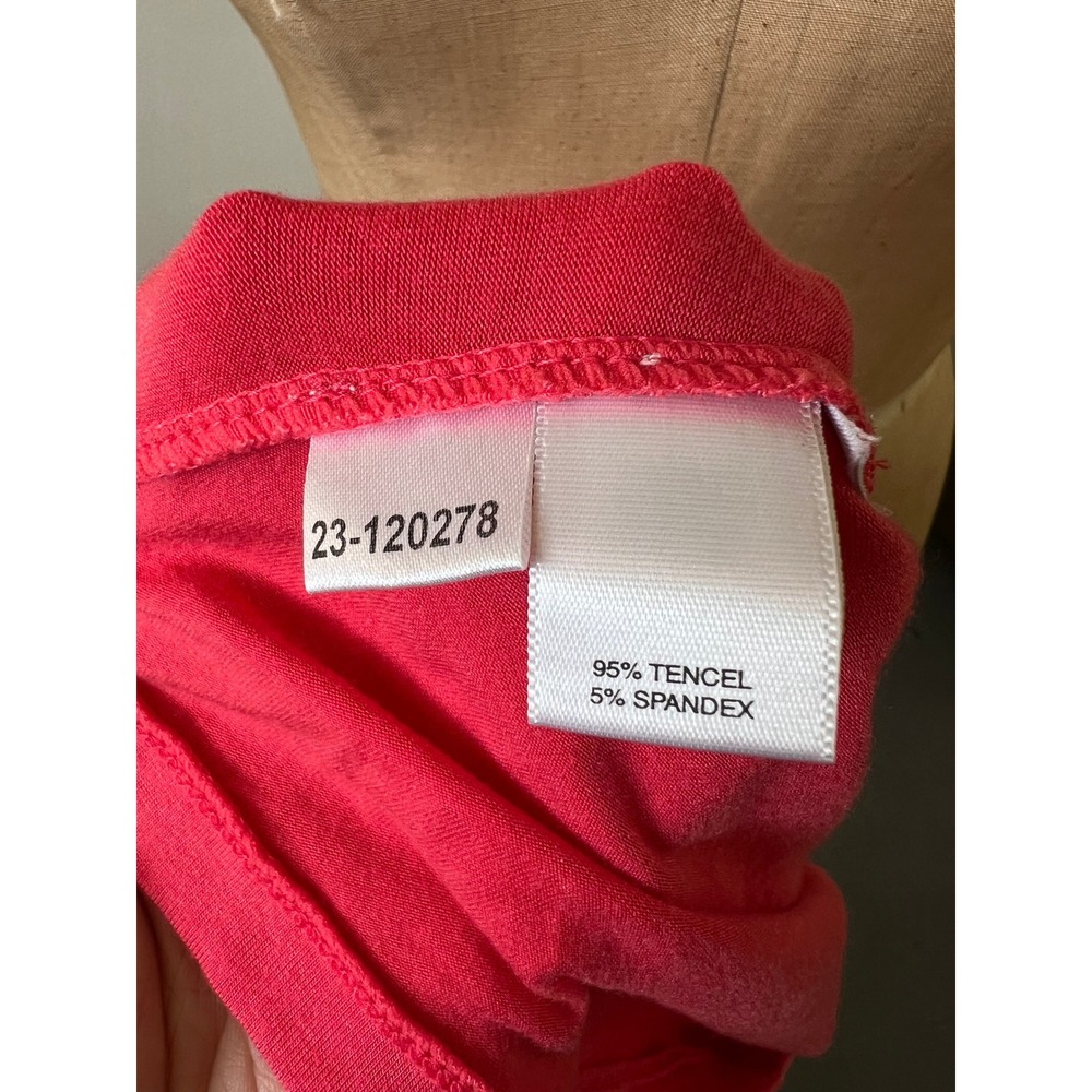 Ann Taylor Women Coral Pink Surplice V-Neck Tencel Blend Tank Top XS 23-120278 - Picture 5 of 5